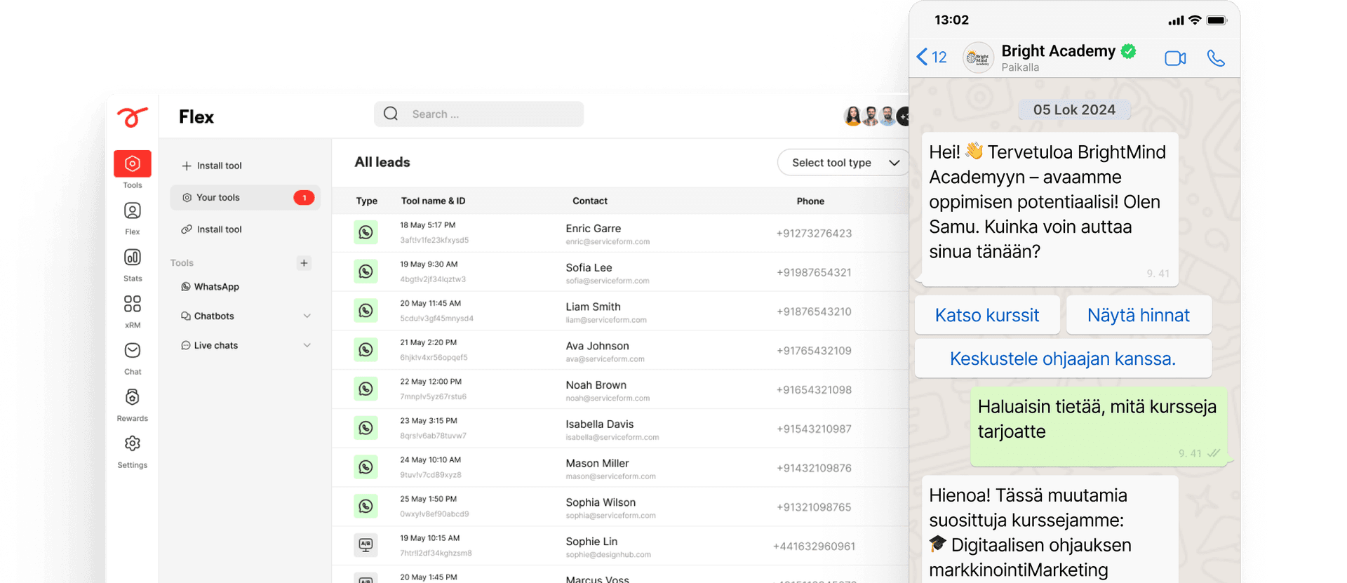 AI whatsapissa mobiili