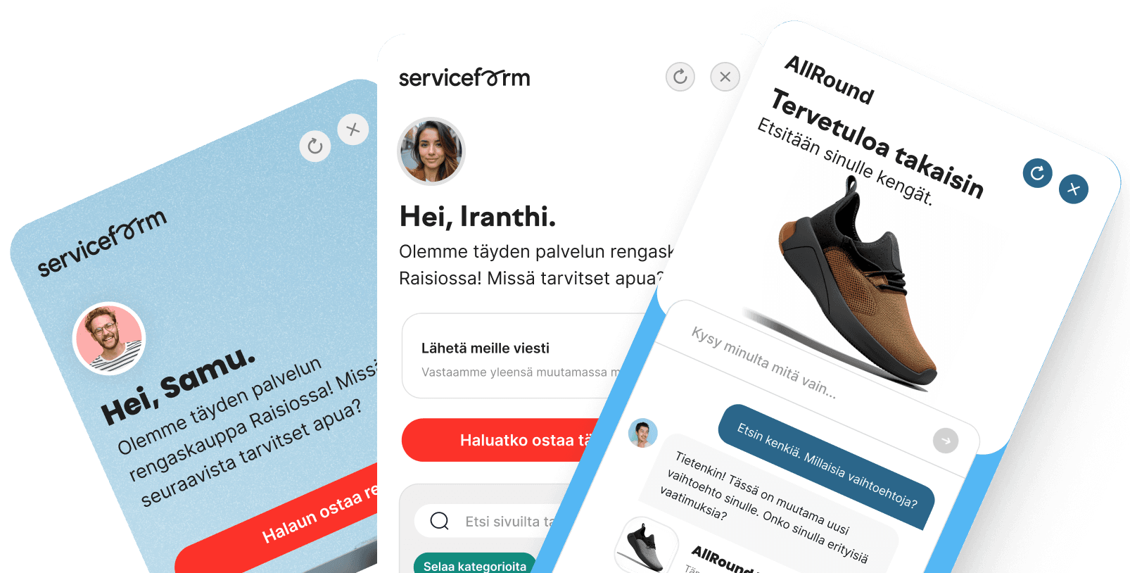 Kuva verkkokaupan tekoälyavustajista