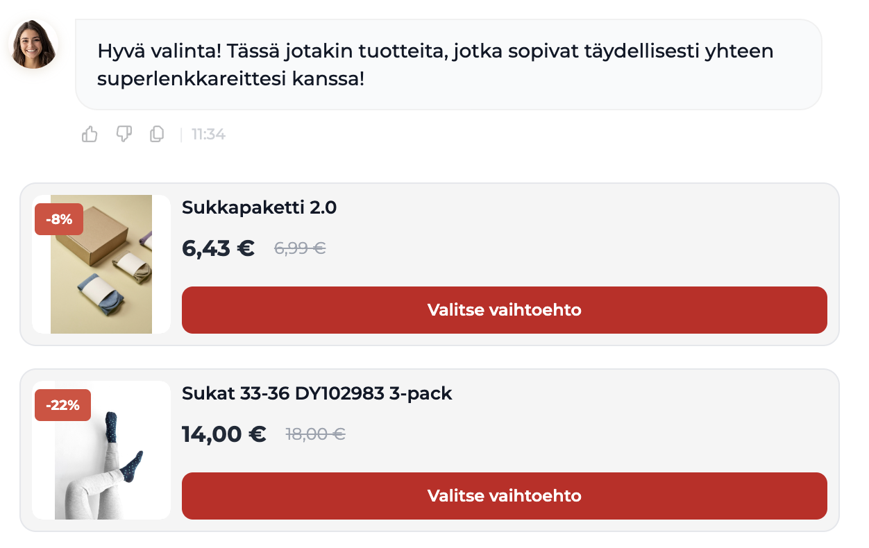 Älykäs lisämyynti Demo
