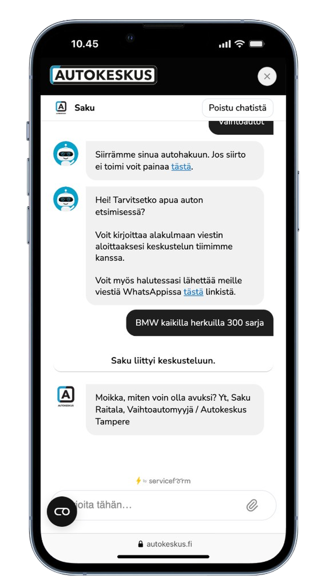 Autokeskus Chat